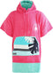 Wave Hawaii bamboo pink wave surf poncho - size S - roze - katoen - viscose