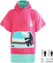 Wave Hawaii bamboo pink wave surf poncho - size S - roze - katoen - viscose