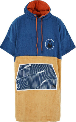 Wave Hawaii Poncho Flow Heren Blauw/beige Maat L