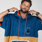 Wave Hawaii Poncho Flow Heren Blauw/beige Maat L