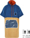 Wave Hawaii Poncho Flow Heren Blauw/beige Maat L