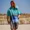 Wave Hawaii Poncho Unisex Groen/bruin Maat M