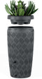 Wave - Regenton - 2-in-1 - 240 liter - Antraciet - Plantenbak - Tuin - Moestuin - Regenwater