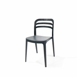Wave Stapelstoel antraciet - SET VAN 4