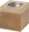 Waxinelichthouder Creotime hout 6x6x6cm