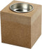 Waxinelichthouder Creotime hout 6x6x6cm