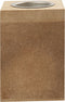 Waxinelichthouder Mdf 7 X 7 X 10 Cm Bruin Per Stuk