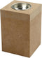 Waxinelichthouder Mdf 7 X 7 X 10 Cm Bruin Per Stuk