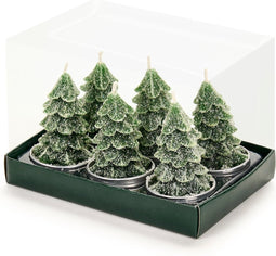 waxinelichtjes kerstboom - 6 stuks