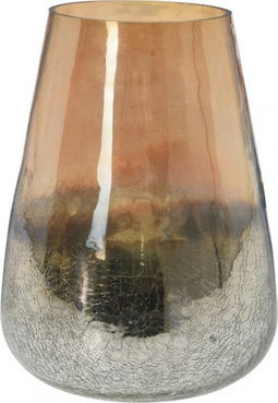 Waxinelichtjeshouder van glas - Champagne - 13 cm