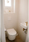 Differnz Force - Fonteinset - Keramiek - Kraan recht mat goud - 40 x 22 x 11.5 cm