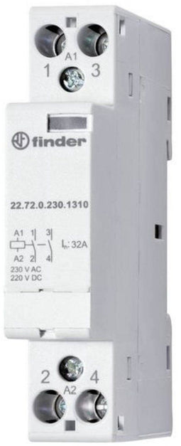 Finder 22.72.0.012.1310 Installatiezekeringautomaat 2x NO 230 V/AC, 400 V/AC 1 stuk(s)