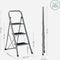 SONGMICS - Opvouwbare trapladder 3 treden - Stevig staal met veiligheidsslot