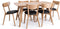 Uitschuifbare Eettafel Naturel - Eikenhout - 90x150-195x74cm - Uitschuifbare Eettafel Naturel Rho - Giga Living