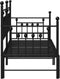 vidaXL - Ligbed - Frame - met - Opklapbed - Zwart - 80x200 - cm - Staal