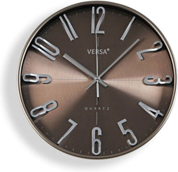 Muurklok Versa Zilverkleurig Plastic Kwarts 4,3 x 30 x 30 cm