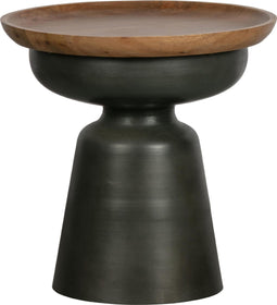 WOOOD Dana Bijzettafel - Hout/Metaal - Zwart - 47x48x48