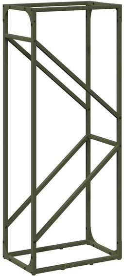 vidaXL - Brandhoutrek - 40x25x100 - cm - koudgewalst - staal - olijfgroen