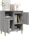 vidaXL - Dressoir - 60x35x70 - cm - bewerkt - hout - grijs - sonoma - eikenkleurig