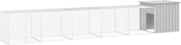 vidaXL - Kippenhok - 600x91x100 - cm - gegalvaniseerd - staal - grijs