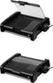 Lafe GRL003 elektrische barbecue grill met glazen deksel en antiaanbaklaag 1650W - tafelgrill grillplaat voor balkon