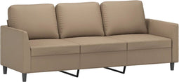 vidaXL - Driezitsbank - 180 - cm - kunstleer - cappuccinokleurig