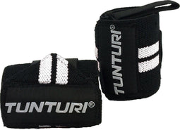 Tunturi Wrist Wraps - Pols Wraps - Zwart/Wit - per paar