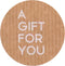 Etiket | papier | A gift for you | ∅40mm | bruin/wit | rol à 500 stuks
