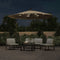 vidaXL - Zweefparasol - met - LED-verlichting - stalen - paal - 300 - cm - taupe