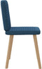 vidaXL - Eetkamerstoelen - 2 - st - stof - blauw