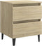 vidaXL - Nachtkastje - 40x35x50 - cm - bewerkt - hout - sonoma - eikenkleurig