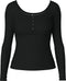 PIECES PCKITTE LS TOP NOOS BC - Dames Longsleeve - Biologische katoenmix - Maat L