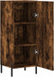 vidaXL - Dressoir - 34,5x34x90 - cm - bewerkt - hout - gerookt - eiken