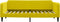 vidaXL - Slaapbank - 90x200 - cm - fluweel - geel