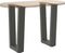 vidaXL - Eettafelpoten - 2 - st - V-vormig - 28x(42-43,3) - cm - staal - antraciet