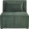 LEMVIG - Chaise longue - Donkergroen - Corduroy