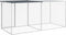 vidaXL - Kippenhok - met - dak - 203x98x90 - cm - gegalvaniseerd - staal - antraciet