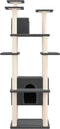 vidaXL - Kattenmeubel - met - sisal - krabpalen - 162 - cm - donkergrijs
