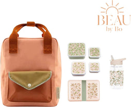 BEAU by Bo Sticky lemon rugzak small + A little lovely company back to school set Bloessem roze