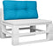 vidaXL - Palletkussen - 70x40x12 - cm - stof - lichtblauw