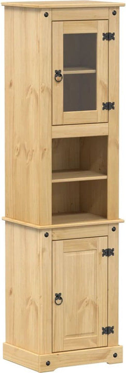 vidaXL - Badkamerkast - Corona - 50x40x185 - cm - massief - grenenhout