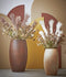 Bloemenvaas in kleur mat cream stone keramiek voor boeketten/takken/bloemen H50 x D30 cm- vazen binnen