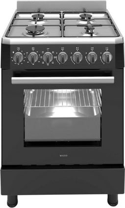 Wiggo WO-E609R(BX) - Gasfornuis - 61L oven - RVS design