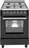 Wiggo WO-E609R(BX) - Gasfornuis - 61L oven - RVS design