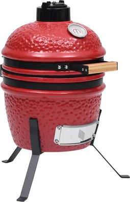 vidaXL Kamado barbecue 2-in-1 56 cm keramiek rood