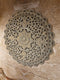 Wanddecoratie houten wandpaneel handgemaakt - mandala - burnt grey 90 cm