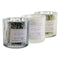 Kaars DKD Home Decor Wit Gouden Zilverkleurig 8,8 x 8,8 x 9 cm (3 Stuks)