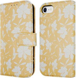 iMoshion Hoesje Geschikt voor iPhone SE (2022) / SE (2020) / 8 / 7 / 6s / 6 Hoesje Met Pasjeshouder - iMoshion Design Bookcase smartphone - Geel / Yellow Flowers