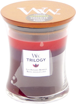 WoodWick Hourglass Trilogy Medium Geurkaars - Sun Ripened Berries - 60 branduren