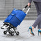 Boodschappentrolley - opvouwbaar - 36 l - 6 wielen - 445 x 375 x 990 mm - Oxford-stof